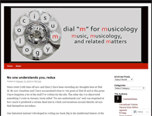 Tablet Screenshot of dialmformusicology.com